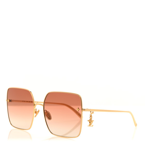Metal LV Charm Square Sunglasses Z1719U Gold | FASHIONPHILE (US)