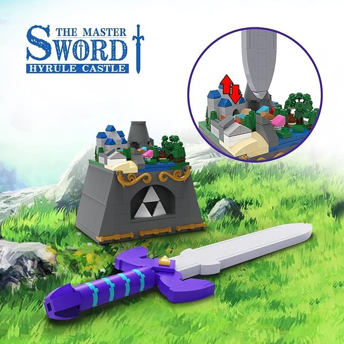 The Master Sword Building Kit, Micro Hyrule Building Blocks Set, Unique BOTW Decorations and Buil... | Amazon (US)