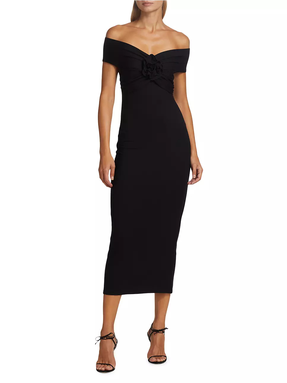 Fiorelle Off-The-Shoulder Midi-Dress | Saks Fifth Avenue