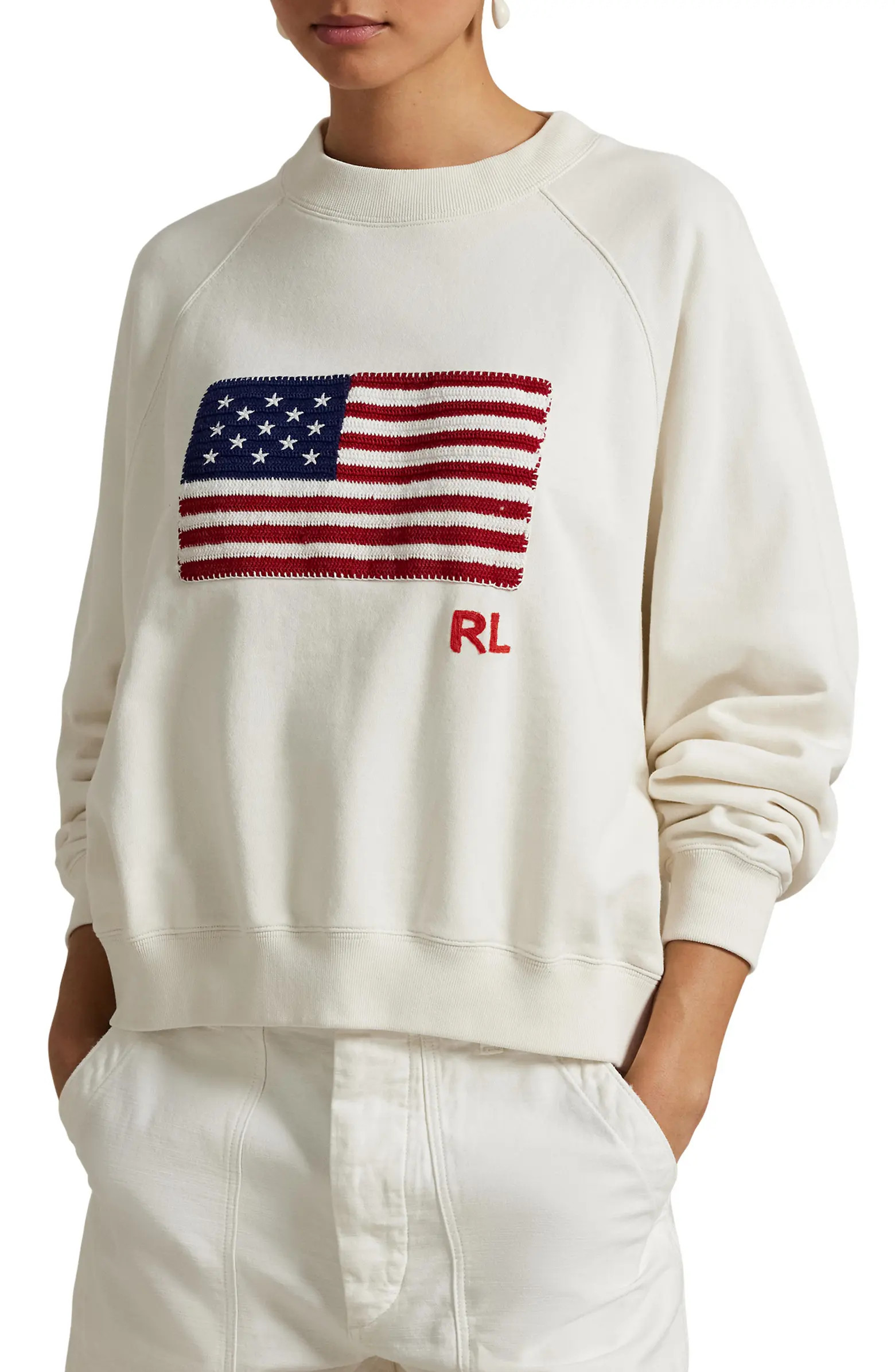Logo Flag French Terry Crewneck Sweatshirt | Nordstrom