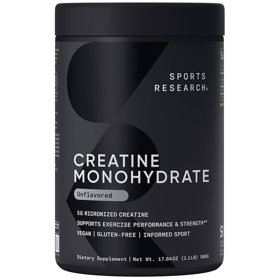 Sports Research Creatine Monohydrate - Gain Lean Muscle, Improve Performance and Strength and Sup... | Amazon (US)