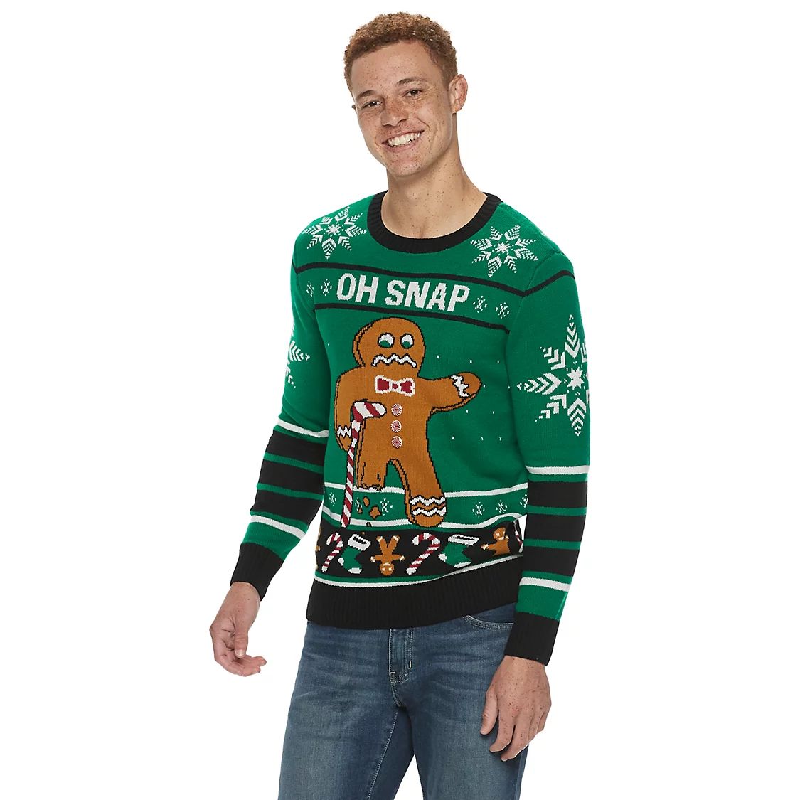 Men's Gingerbread Man Oh Snap Ugly Christmas Sweater | Kohl's