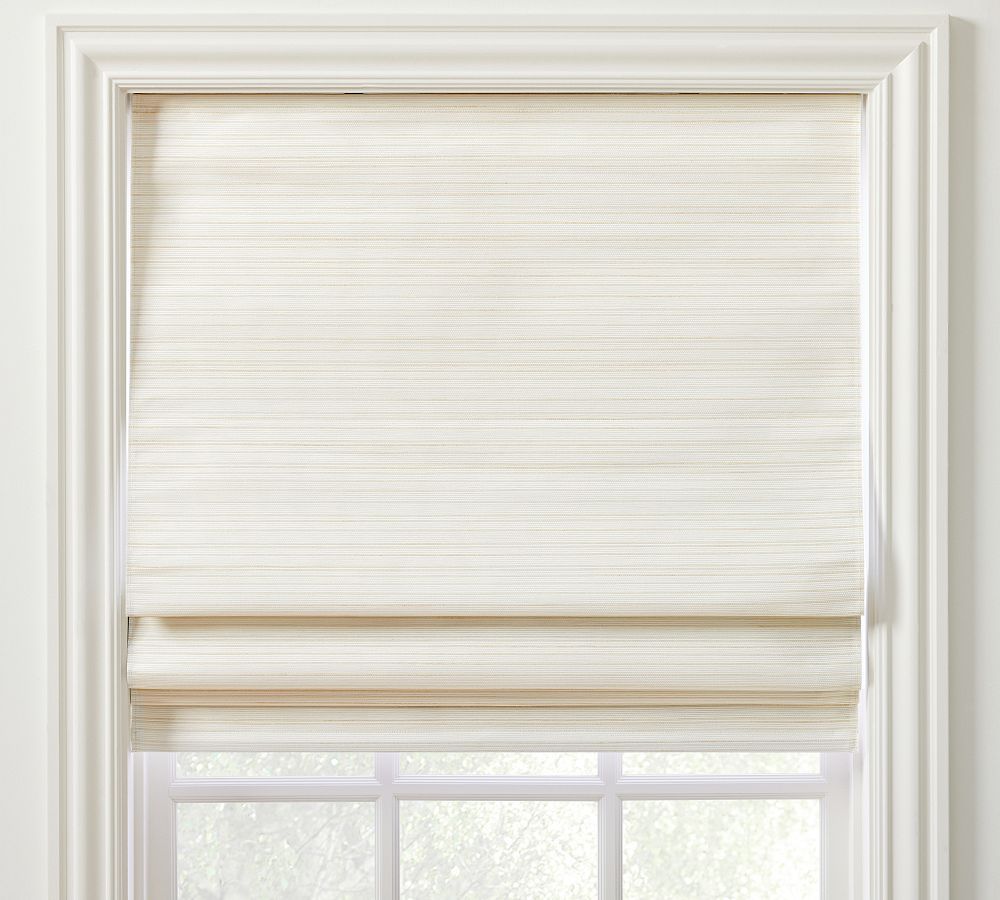 Custom Terrace Natural Blackout Roman Shades | Pottery Barn (US)