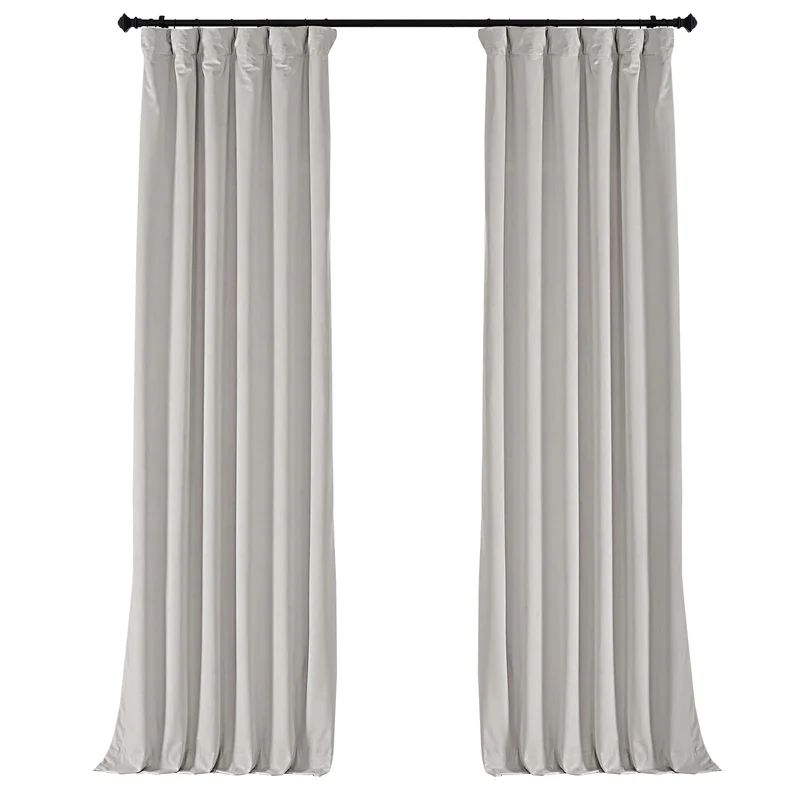 Albert Velvet Solid Blackout Thermal Rod Pocket Single Curtain Panel | Wayfair North America
