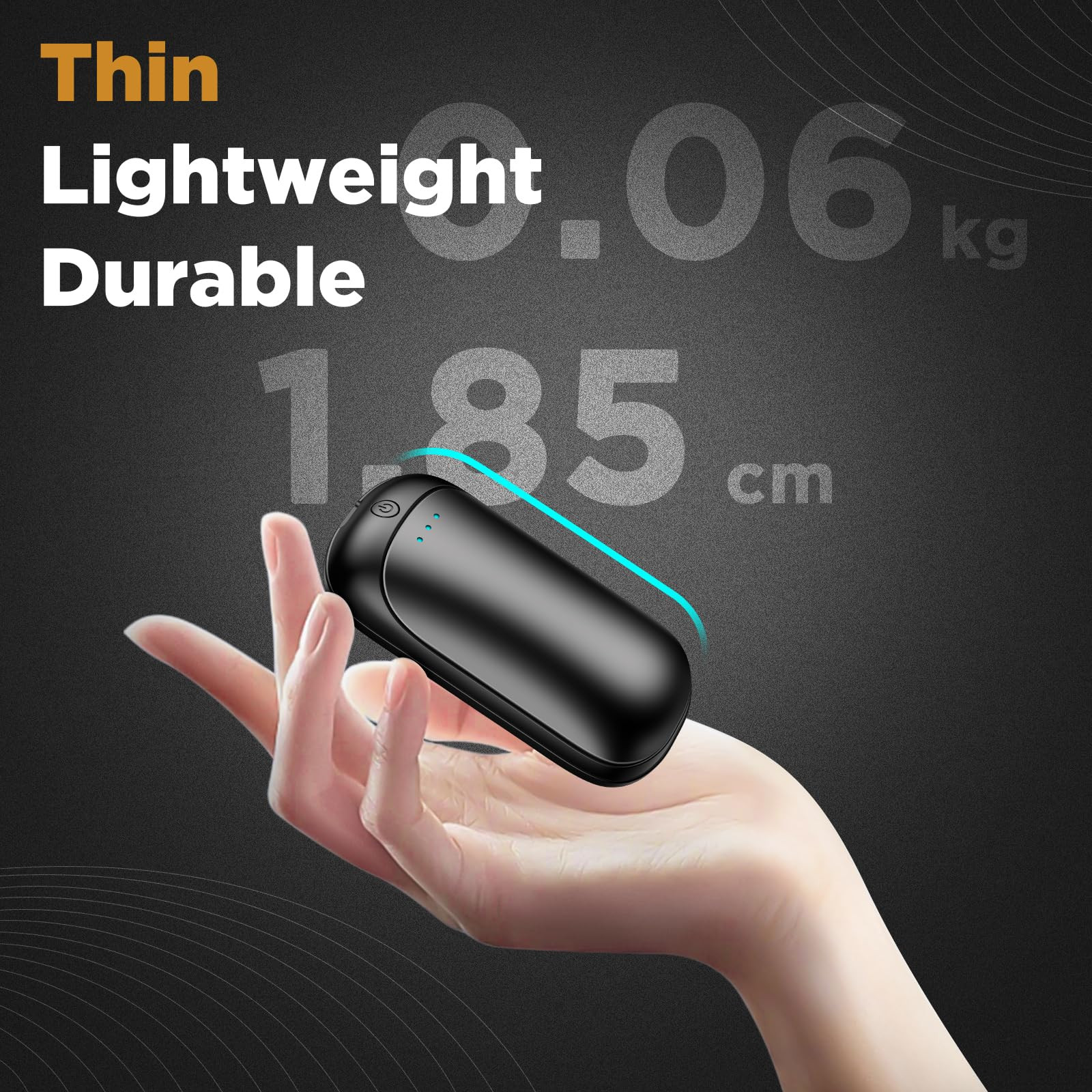 2 Pack Hand Warmers Rechargeable, Portable Electric Hand Warmers Reusable, USB 2 in 1 Handwarmers... | Amazon (US)