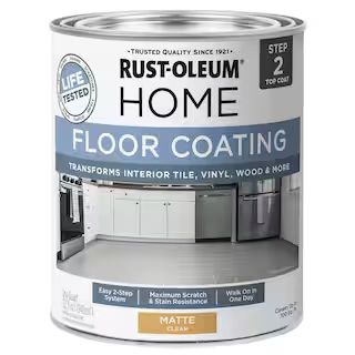 Rust-Oleum Home 1 qt. Matte Clear Interior Floor Topcoat 358871 | The Home Depot