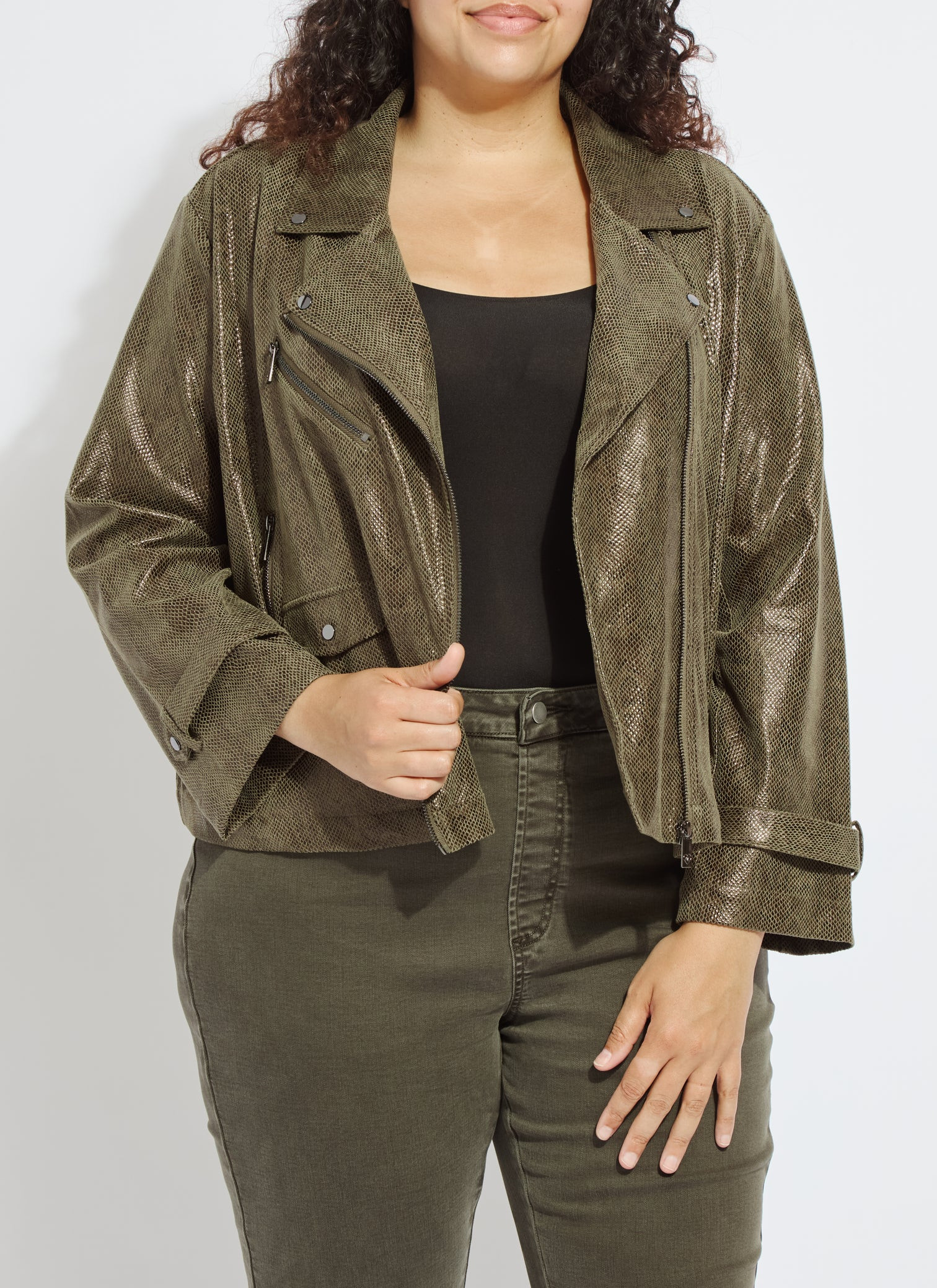 Emory Vegan Suede Moto Jacket | Lysse NY