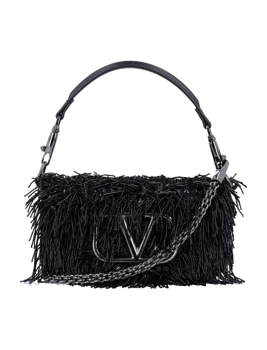 Valentino Garavani Locò Small Embroidered Shoulder Bag | Baltini