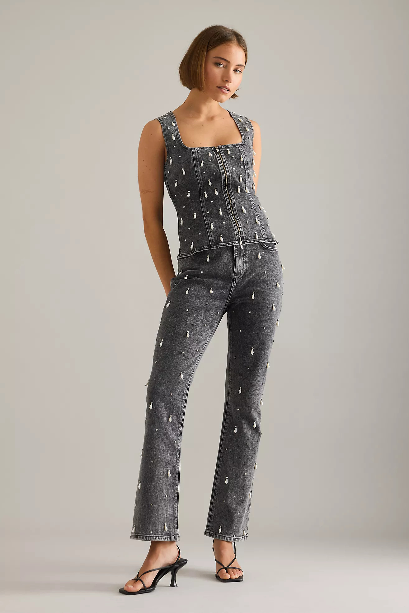 By Anthropologie Pearl-Embellished Jeans | Anthropologie (UK)