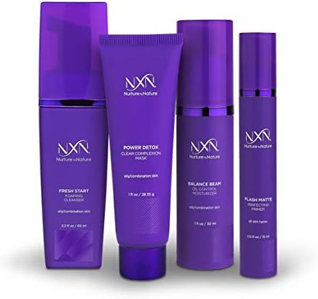 NxN Oil Control System - Set with Kaolin Clay Face Mask, Mattifying Primer, Cleansing Face Wash, ... | Amazon (US)