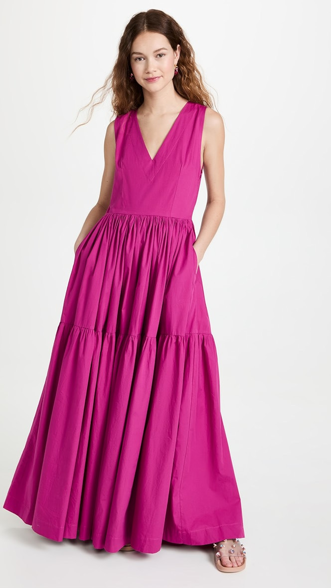 V Neck Tiered Maxi Dress | Shopbop