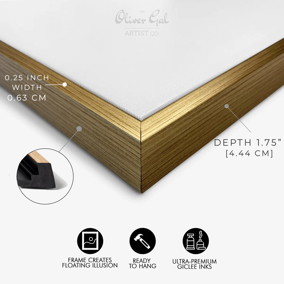 Fashion and Glam Infinite Glam Gold, Glam Gray - Graphic Art on Canvas | Wayfair North America