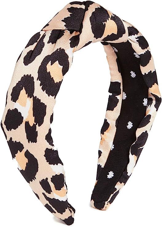 Lele Sadoughi Women's Silk Leopard Knotted Headband | Amazon (US)