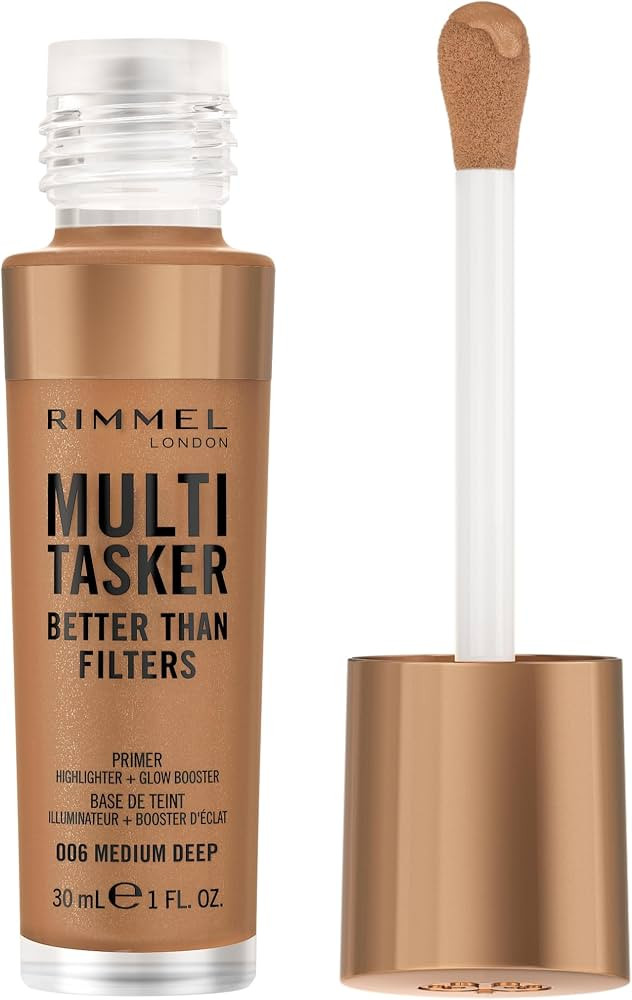 Rimmel Multi-Tasker Better Than Filters, 006 Medium Deep, Face Primer, Glow Booster and Highlight... | Amazon (US)