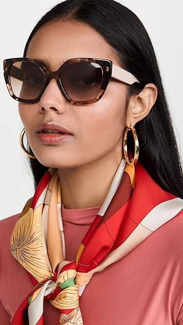 Oversized Angled Cat Eye Sunglasses | Shopbop