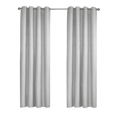 Thermaplus Margot 100% Blackout Subtle Textured Geometric Pattern Grommet Curtain Panel 52" x 95" White | Target