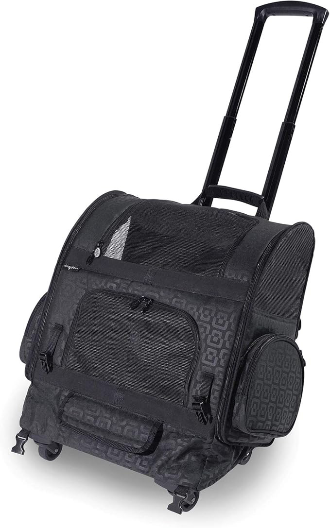 Gen7Pets Black Geometric Roller-Carrier | Amazon (US)