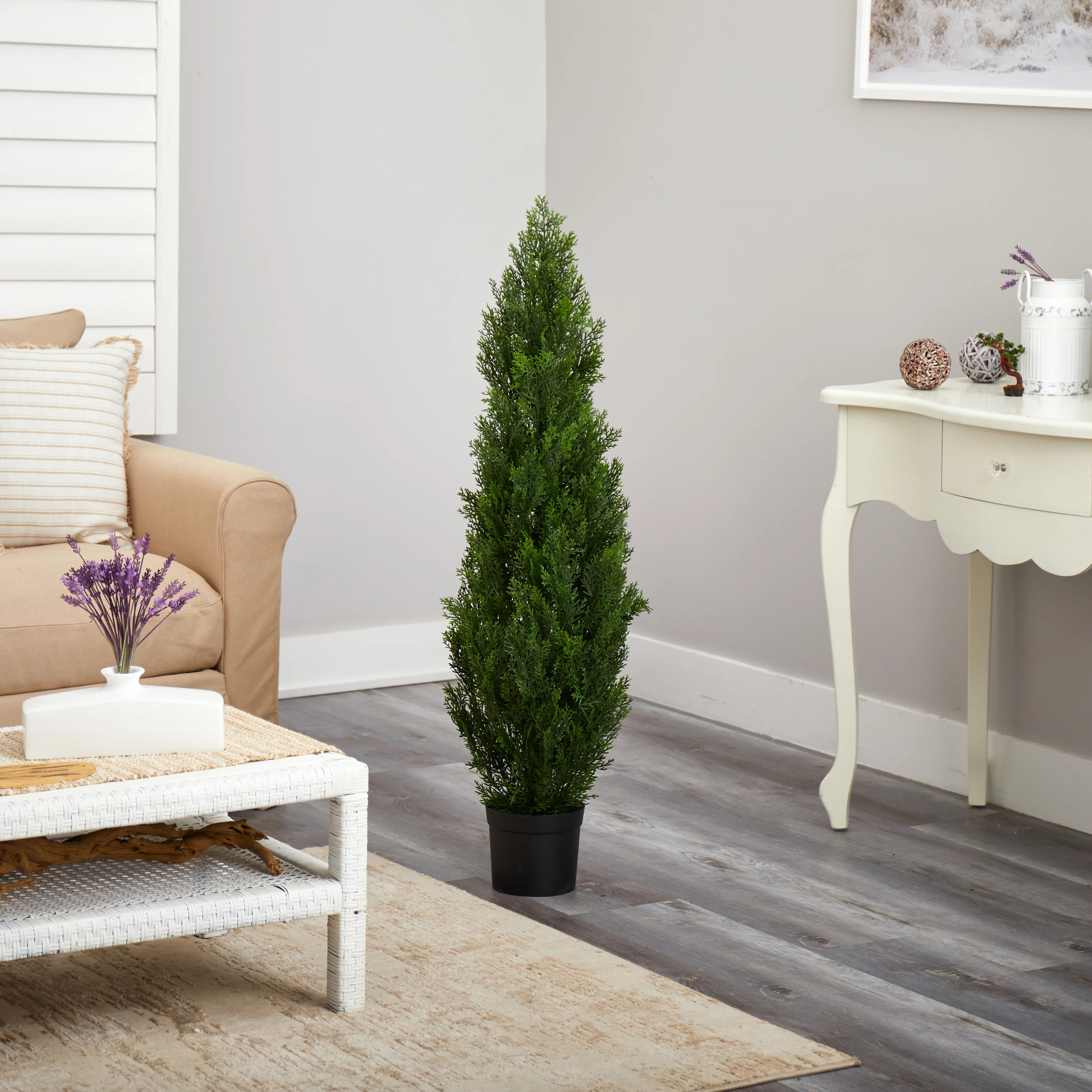 48'' Faux Cedar Topiary in Pot Liner | Wayfair North America