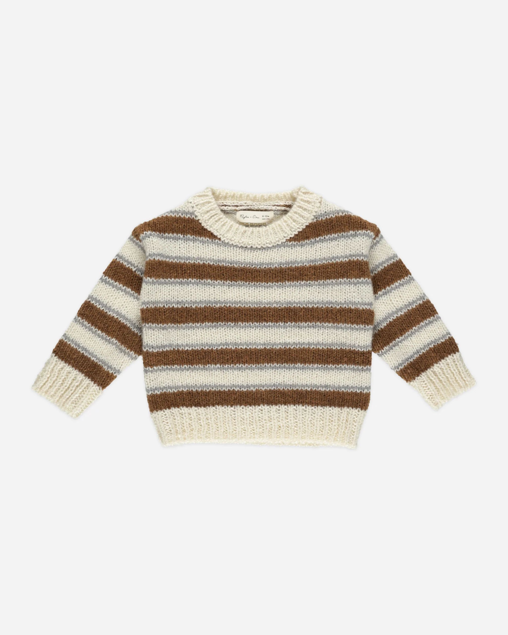 Aspen Sweater || Saddle Stripe | Rylee + Cru