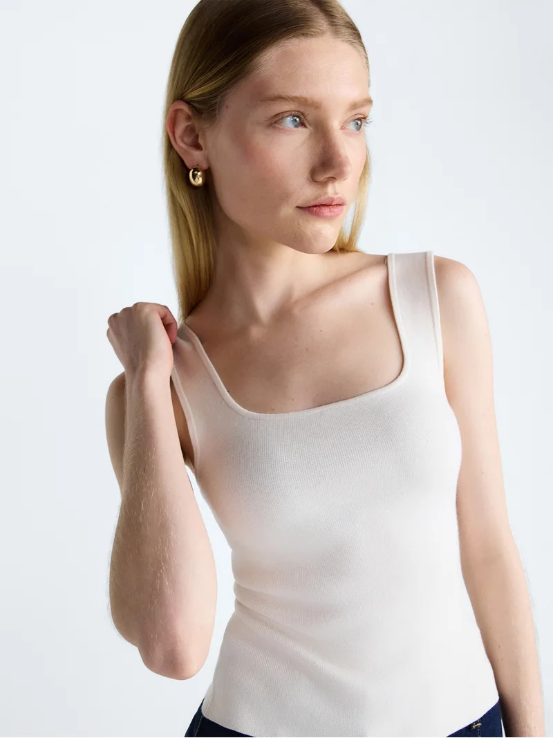 Scoop Women's Square Neck Sweater Tank Top, Sizes XS-XXL - Walmart.com | Walmart (US)