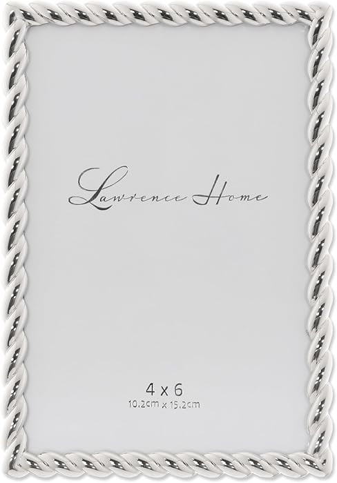 Lawrence Frames Metal Frame, Rope Design, Silver, 4x6 | Amazon (US)