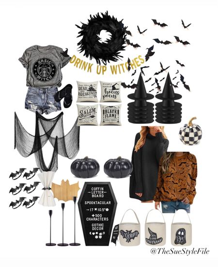 Halloween. Halloween decor. Witch hat. Fall home decor. Bats. 

#LTKSeasonal #LTKHalloween #LTKparties