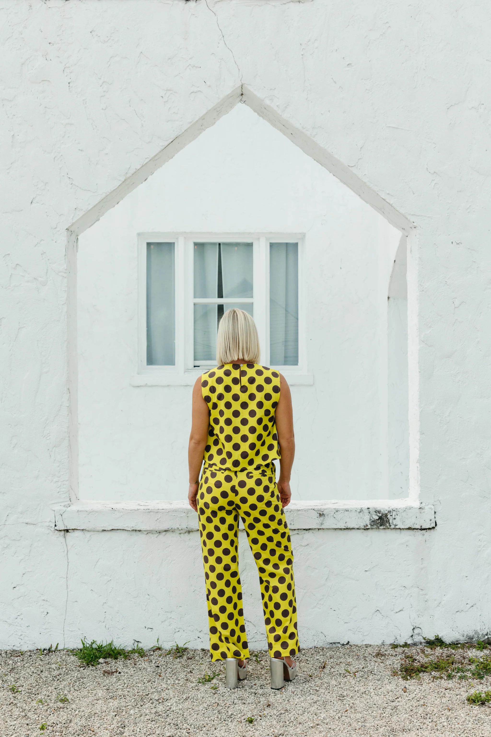 Jordin Polka Dot Set - Chartreuse/Brown | Triple Threads