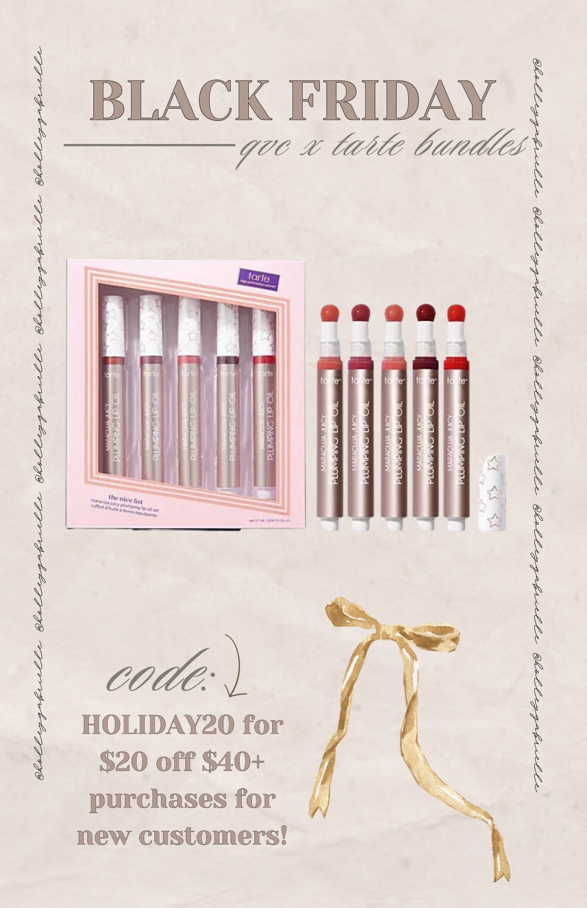 Black Friday deal faves from @qvc❤️🎄love a good @tartecosmetics maracuja lip bundle! 😍 this set of gorgeous holiday lip oils is on sale still! such a great gift as well! 🎁

NEW customers can get an additional $20 off w/ code HOLIDAY20 at checkout✨ #ad #LoveQVC 

Gift guide / for her / beauty faves / makeup / gift sets / sale / Holley Gabrielle / tarte bundle / cyber week / Black Friday 

#LTKSaleAlert #LTKCyberWeek #LTKBeauty
