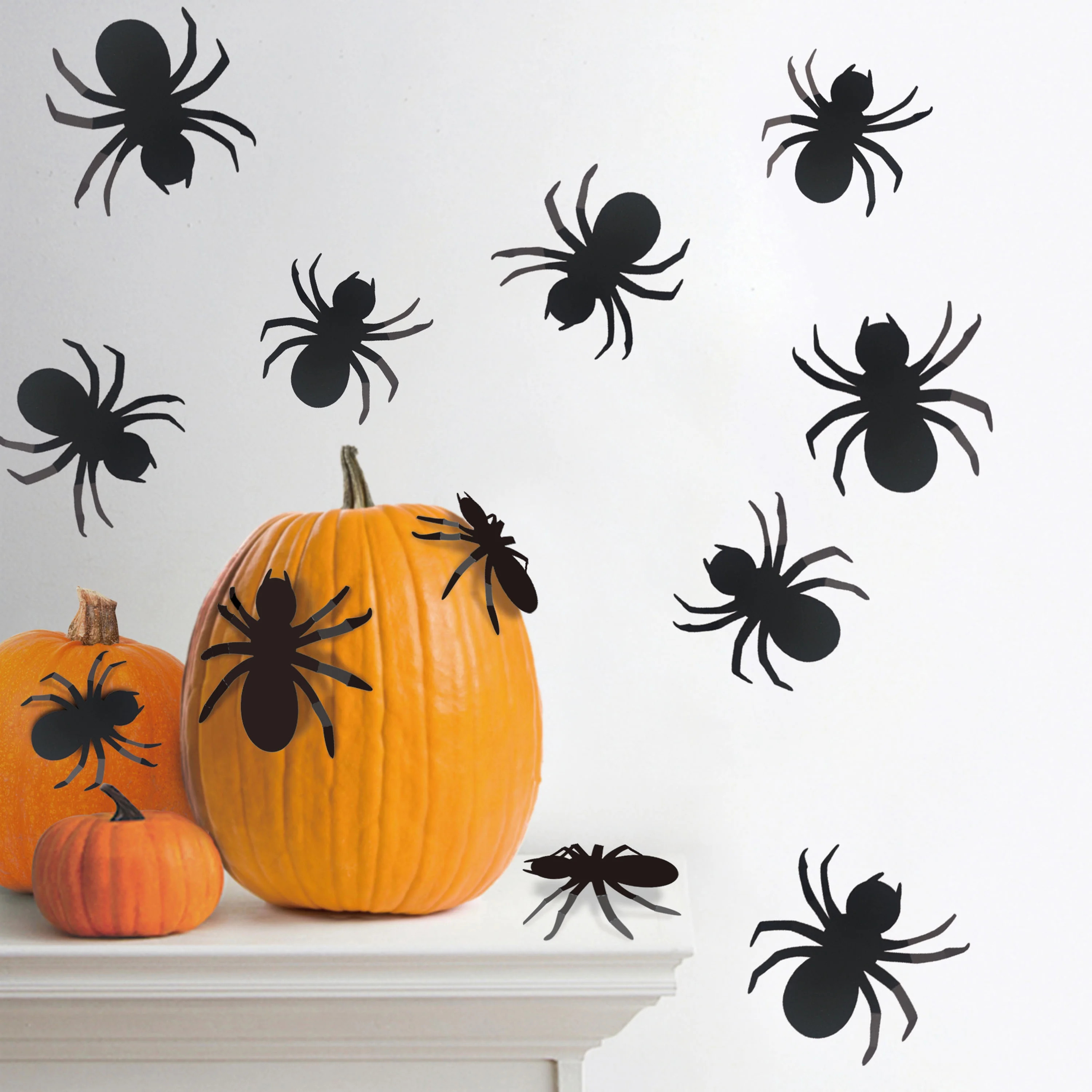 Way To Celebrate Halloween Spider Paper Cutouts, 5 x 5in, 4.5 x 4.5in and 4 x 4in, each size have... | Walmart (US)