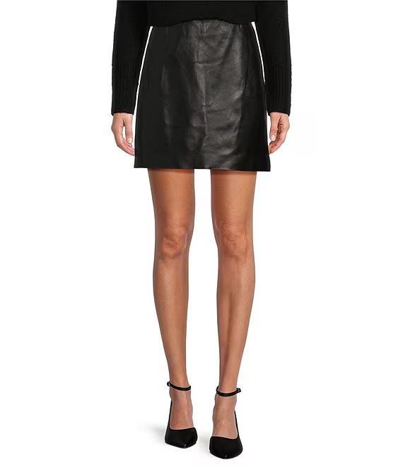 Antonio MelaniGabby Genuine Leather Mini Skirt | Dillard's