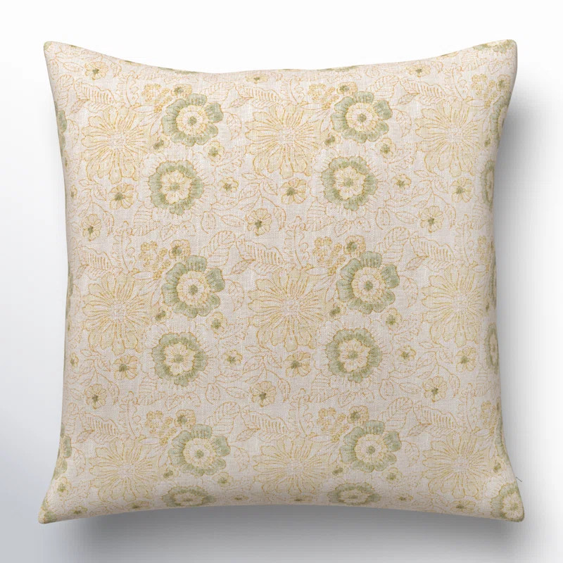 Tambra Floral Linen Throw Pillow | Birch Lane