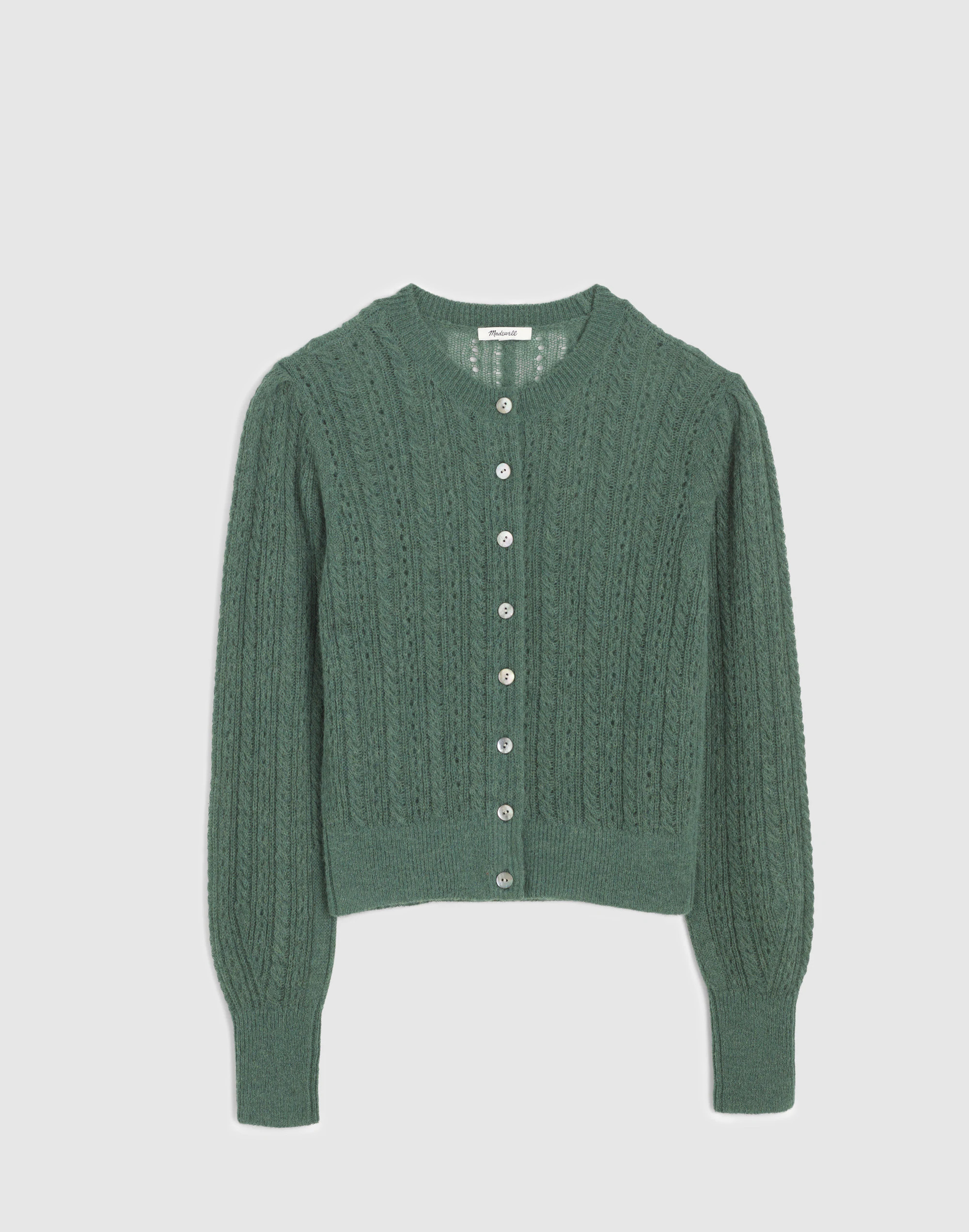 Pointelle-Stitch Cardigan in Alpaca Blend | Madewell