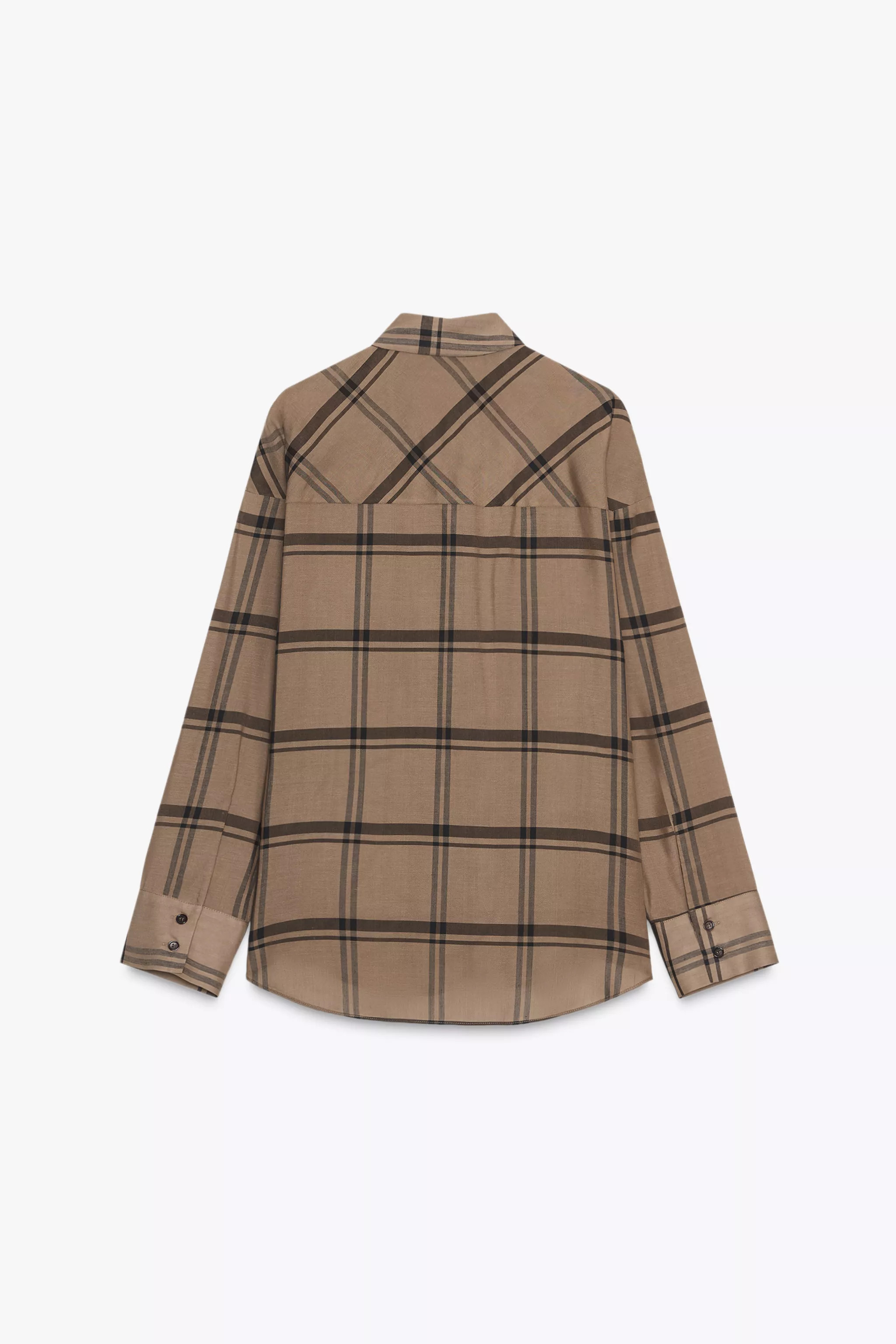 PLAID SCARF COLLAR SHIRT ZW COLLECTION | Zara Canada