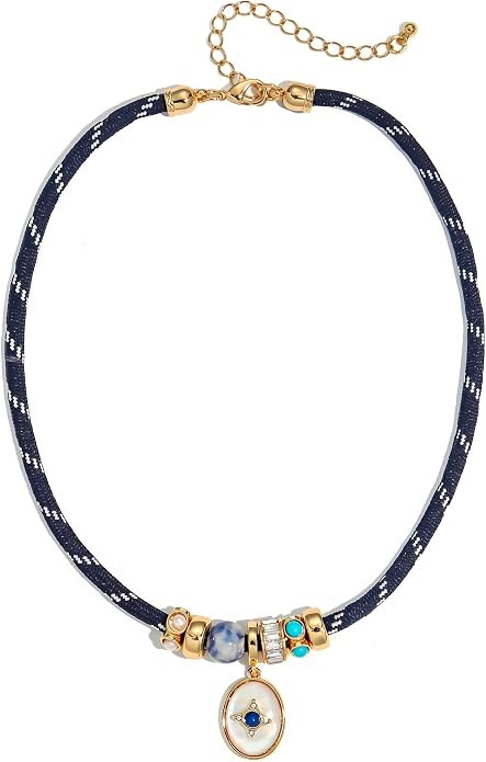 Paracord Rope Choker Necklace with Pendant for Women | Amazon (US)