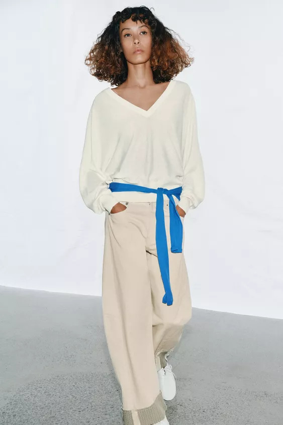 KNIT V-NECK JUMPER | Zara US