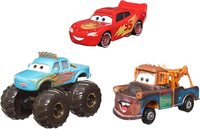 Mattel Disney Pixar Cars Mini Racers 3-Pack of Small Die-Cast Toy Cars & Trucks Inspired by Favor... | Amazon (US)