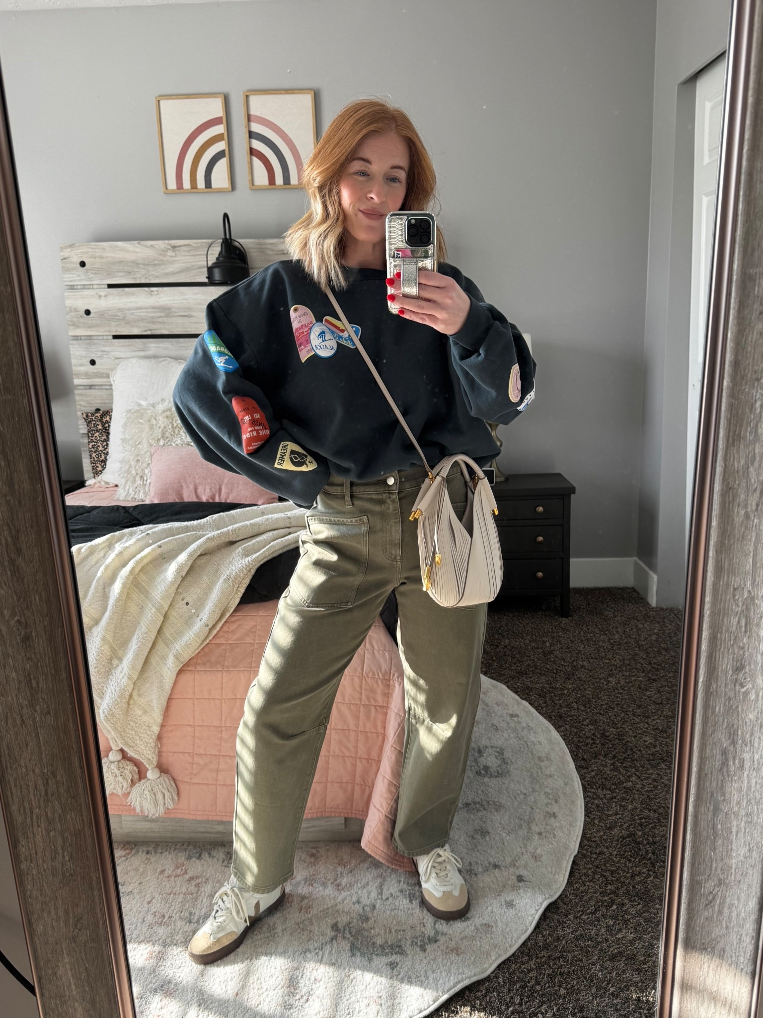 Top is a Medium
Pants are true size 25
Shoes are size 7.5/38


#LTKootd #LTKSeasonal #LTKmomlife