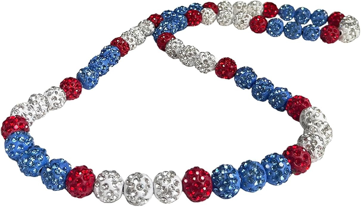 Baseball Necklace 16in/19in/22in Glitter Rhinestone Clay Beaded Necklace for Men Cool Gifts for B... | Amazon (US)