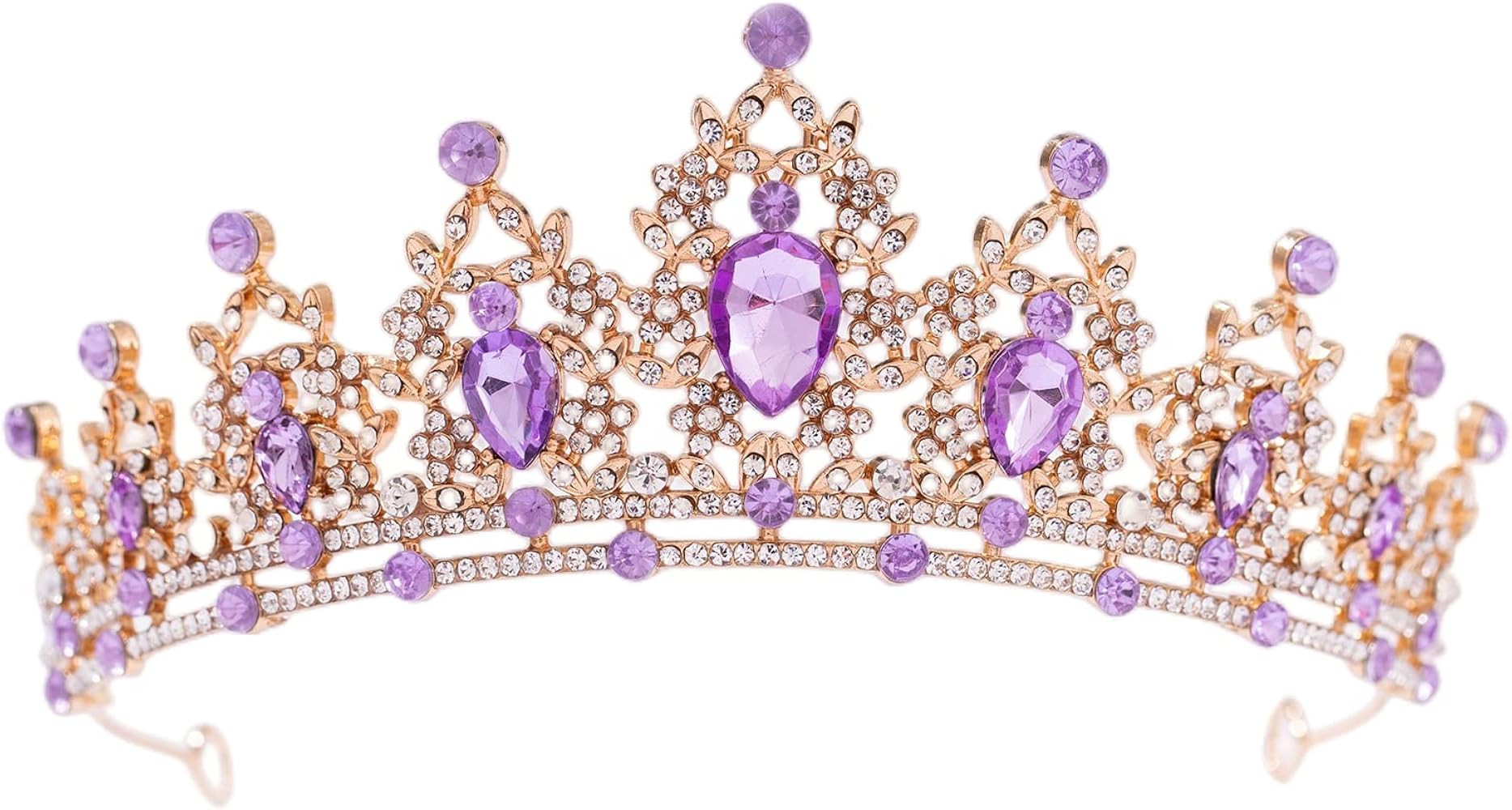 FORSEVEN Crystal Tiaras for Women, Wedding Tiaras and Crowns for Women Tiaras for Birthday Party ... | Amazon (US)