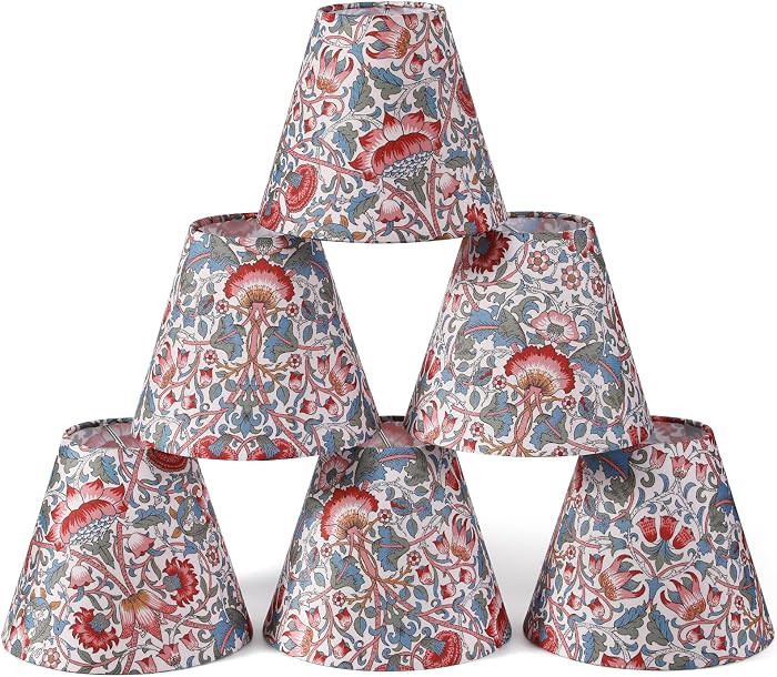6 Pack Morris Vintage Chandelier Shades, Lodden | Amazon (US)