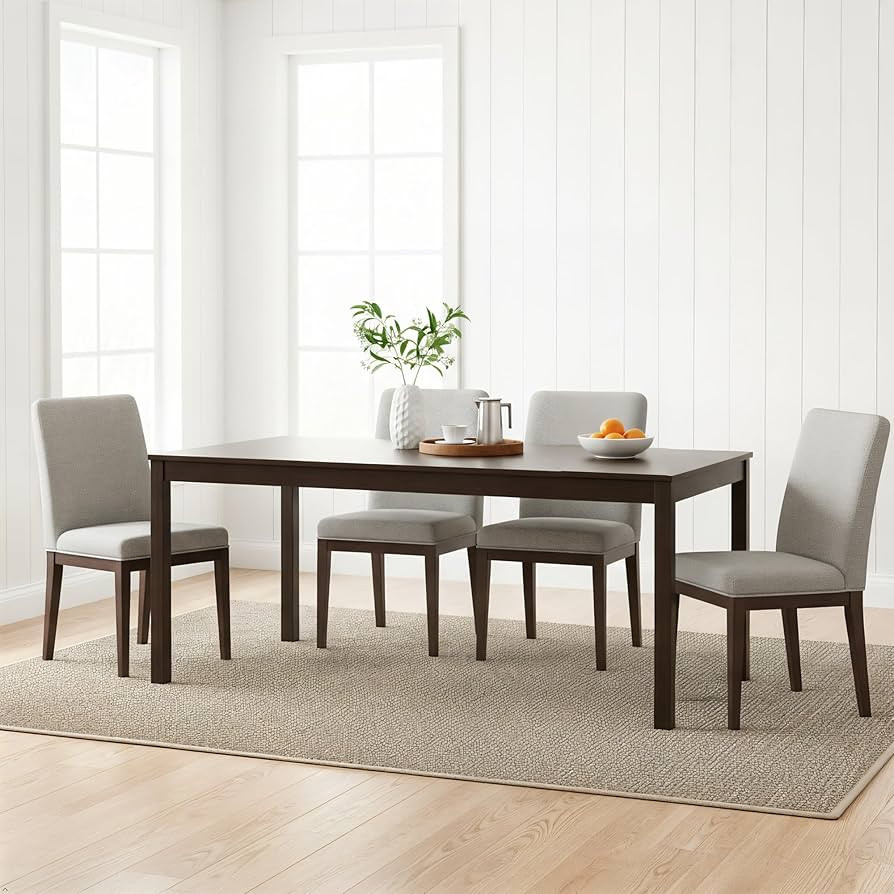 Grain & Grove Davie 72 Inch Rectangular Walnut Wood Dining Table for Kitchen/Dining Room, Home Of... | Amazon (US)