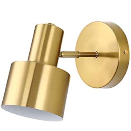 Gold Wall Sconce, Adjustable Wall Lamp Gold with Metal Shad for Bedroom, Living Room- OVANUS | Amazon (US)