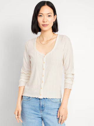 Button-Down Pointelle Top | Old Navy (US)