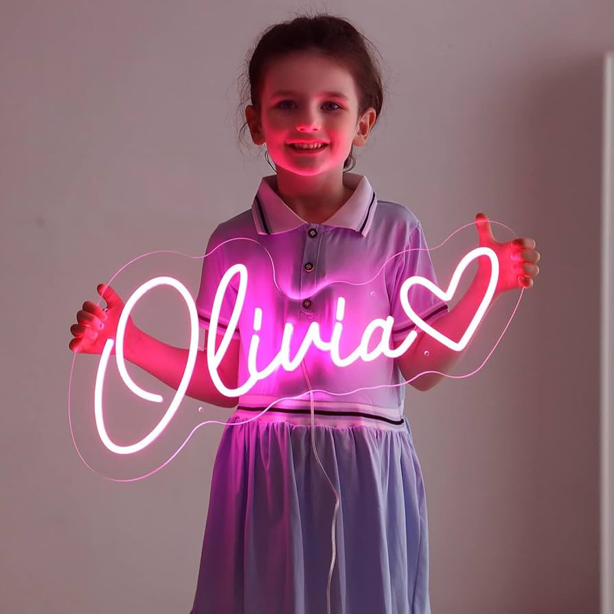 Custom Neon Sign,LED Neon Signs Customizable For Wall Decor,Kids Name Sign and Birthday Gift,Wedd... | Amazon (US)