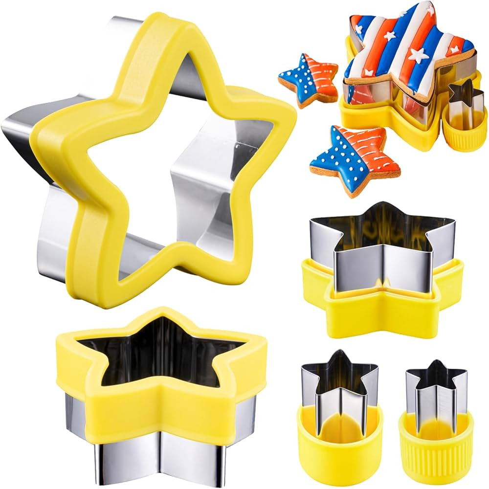 Star Cookie Cutter 5 Pieces 5 Sizes 1" to 4" | Amazon (US)