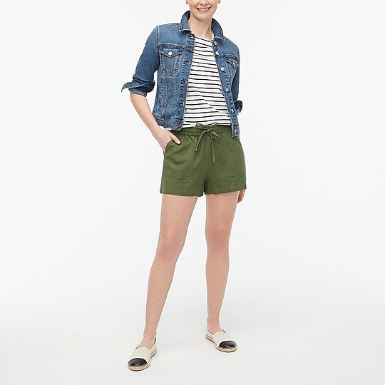 Factory: Linen-blend Drawstring Short For Women | J.Crew Factory