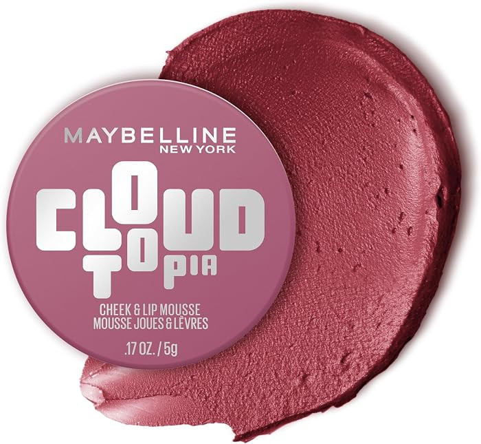 Maybelline Cloudtopia Blush for Cheeks and Lip Mousse, Ultra-Vivid, Pigmented Formula for Up to 1... | Amazon (US)