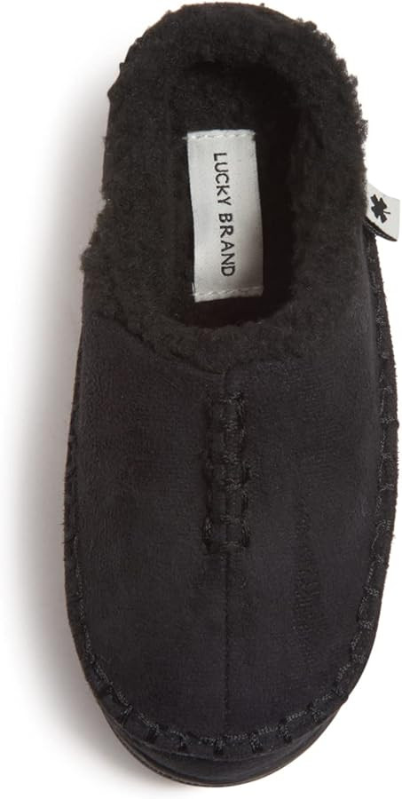 Lucky Brand Boys' Microsuede Clog Slippers with Non-Slip Rubber Sole, Warm Fuzzy Indoor Outdoor H... | Amazon (US)