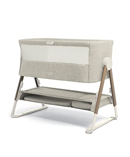 Mamas & Papas Lua Bedside Crib, Removable Bassinet, Drop-down Sides, includes Mattress, 0-6 Months, Beige | Amazon (UK)