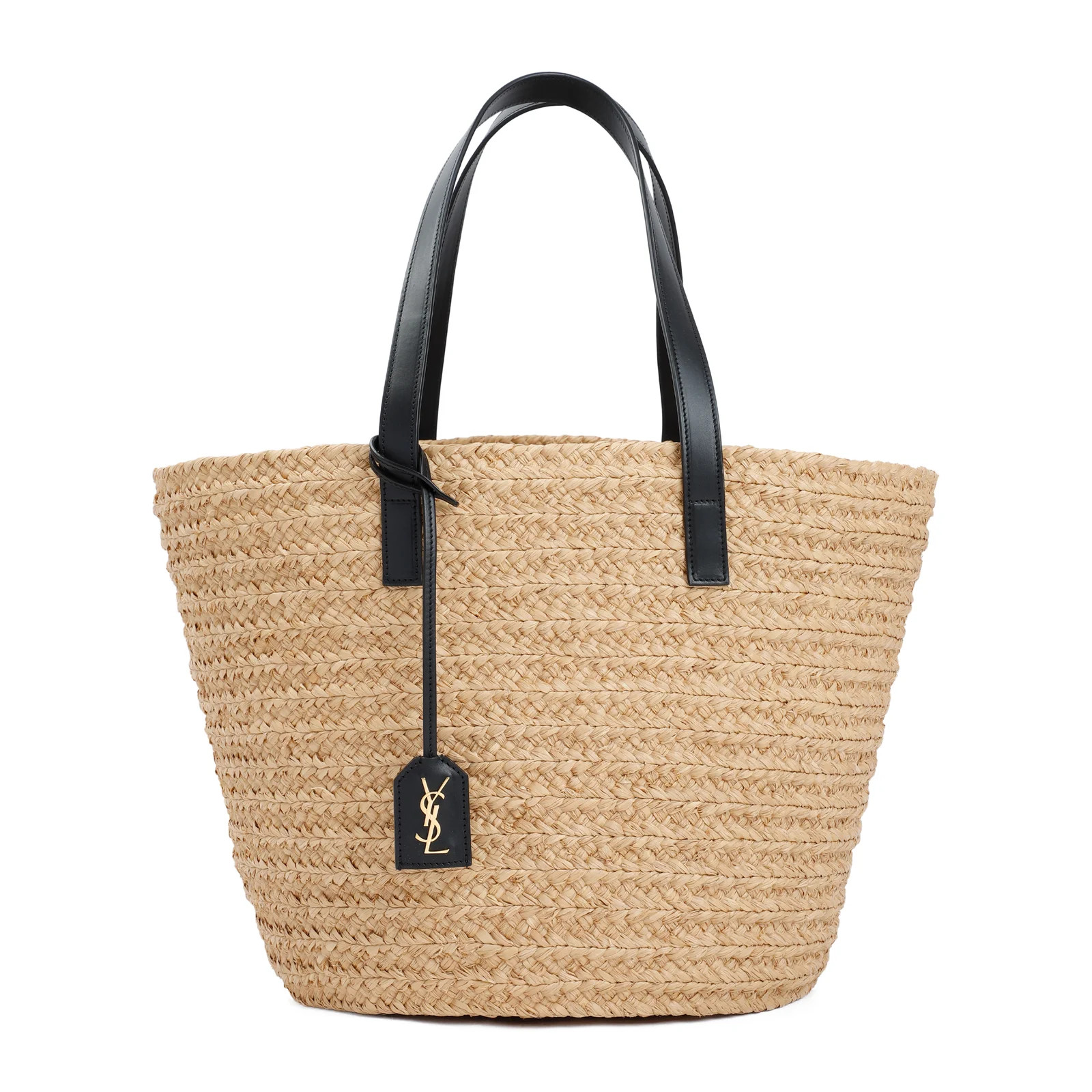 Saint Laurent Logo Tag Interwoven Tote Bag | Cettire Global